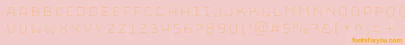 BungeeHairline-Schriftart – Orangefarbene Schriften auf rosa Hintergrund