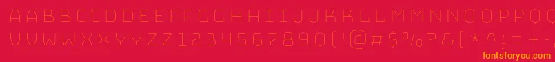 BungeeHairline Font – Orange Fonts on Red Background