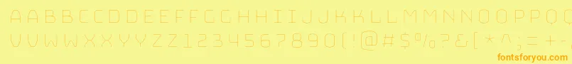Police BungeeHairline – polices orange sur fond jaune