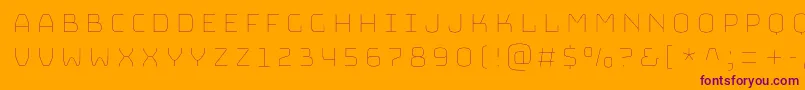 BungeeHairline Font – Purple Fonts on Orange Background