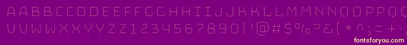 BungeeHairline Font – Yellow Fonts on Purple Background