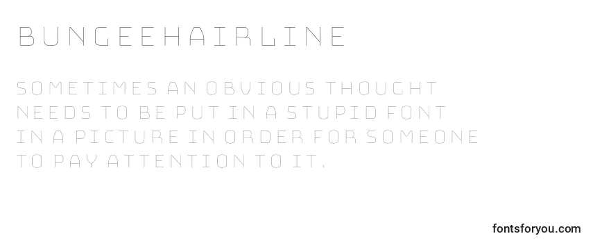 BungeeHairline Font