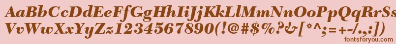 NewcaledonialtstdBlackit Font – Brown Fonts on Pink Background