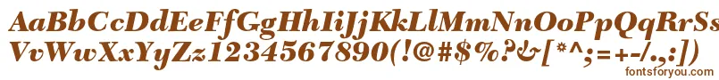 Шрифт NewcaledonialtstdBlackit – коричневые шрифты на белом фоне