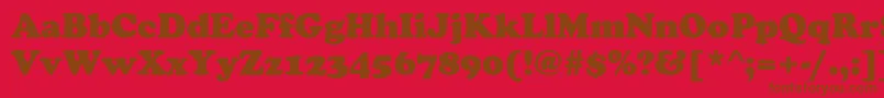 CooperBlack-fontti – ruskeat fontit punaisella taustalla