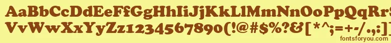 CooperBlack Font – Brown Fonts on Yellow Background