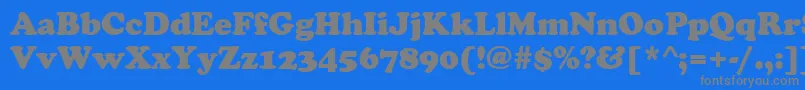 Шрифт CooperBlack – серые шрифты на синем фоне