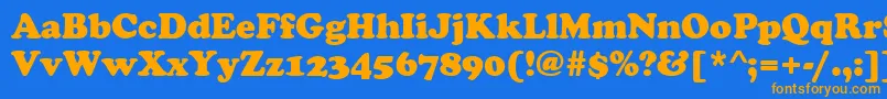 CooperBlack Font – Orange Fonts on Blue Background