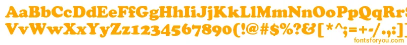 CooperBlack-Schriftart – Orangefarbene Schriften