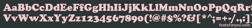 Шрифт CooperBlack – розовые шрифты на чёрном фоне