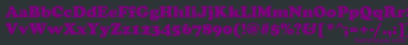 CooperBlack-fontti – violetit fontit mustalla taustalla