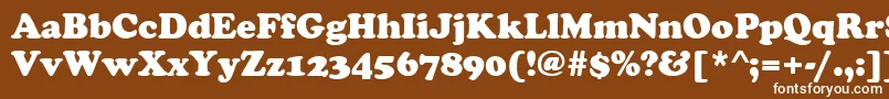 CooperBlack Font – White Fonts on Brown Background