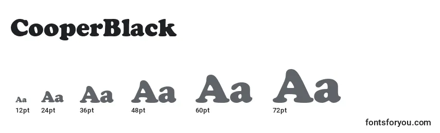 Размеры шрифта CooperBlack