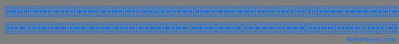 フォントPicmor – 灰色の背景に青い文字