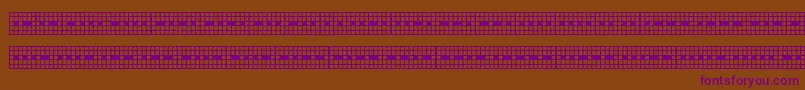 Fonte Picmor – fontes roxas em um fundo marrom