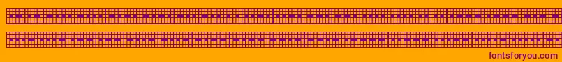 フォントPicmor – オレンジの背景に紫のフォント