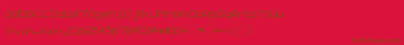 2peasBlueberryPie Font – Brown Fonts on Red Background