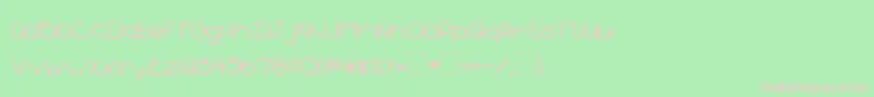 2peasBlueberryPie Font – Pink Fonts on Green Background