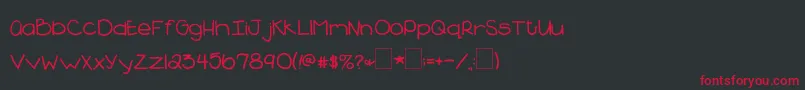 2peasBlueberryPie Font – Red Fonts on Black Background