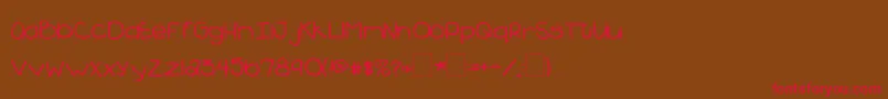 2peasBlueberryPie Font – Red Fonts on Brown Background
