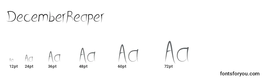DecemberReaper Font Sizes