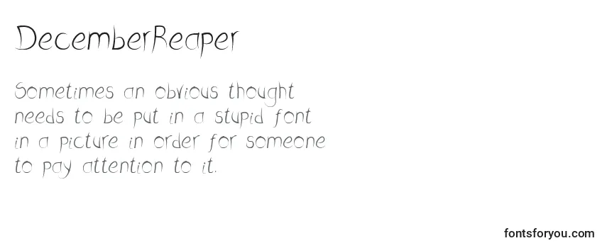 Review of the DecemberReaper Font