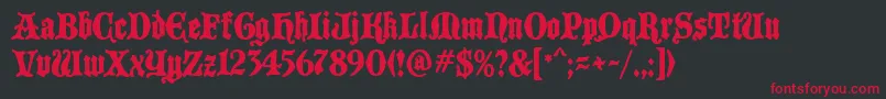 Black Castle Mf Font – Red Fonts on Black Background