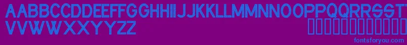 CfindustrialfabricsRegular Font – Blue Fonts on Purple Background