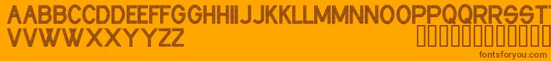 Fonte CfindustrialfabricsRegular – fontes marrons em um fundo laranja