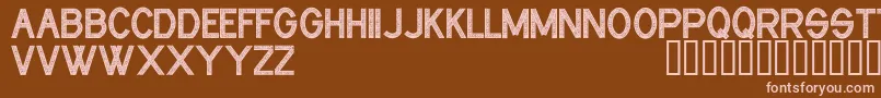 フォントCfindustrialfabricsRegular – 茶色の背景にピンクのフォント