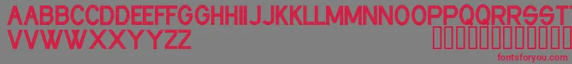 CfindustrialfabricsRegular Font – Red Fonts on Gray Background