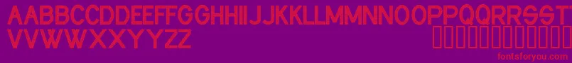 Czcionka CfindustrialfabricsRegular – czerwone czcionki na fioletowym tle