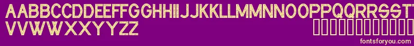 CfindustrialfabricsRegular Font – Yellow Fonts on Purple Background