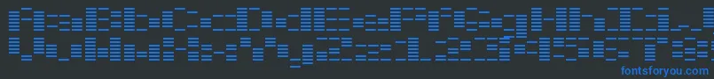 フォントOtoChou – 黒い背景に青い文字