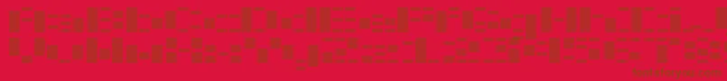 OtoChou Font – Brown Fonts on Red Background