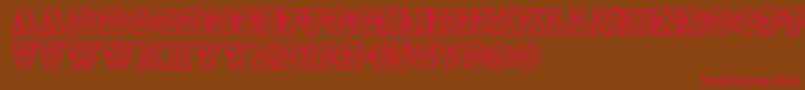 Prima Font – Red Fonts on Brown Background