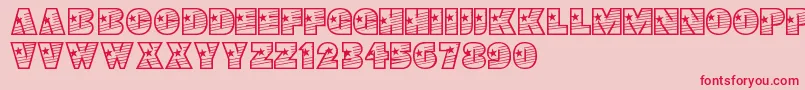 フォントPrima – ピンクの背景に赤い文字
