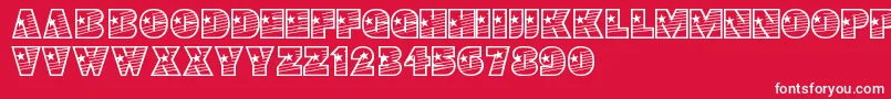 Prima Font – White Fonts on Red Background