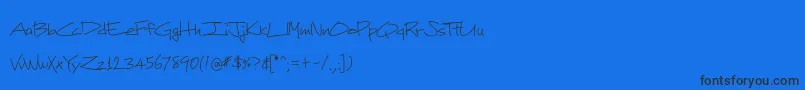 1Ichiro Font – Black Fonts on Blue Background