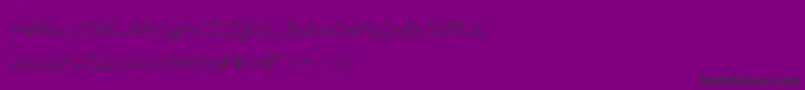 1Ichiro-Schriftart – Schwarze Schriften auf violettem Hintergrund