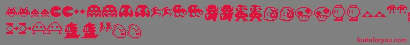 Шрифт Pixelcharas – красные шрифты на сером фоне