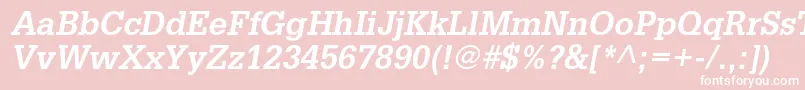 GlyphaltstdBoldoblique Font – White Fonts on Pink Background