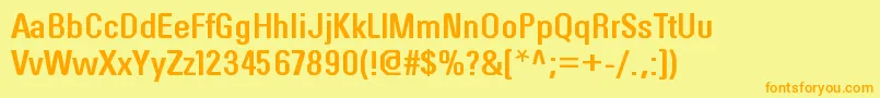 OrderrgBold Font – Orange Fonts on Yellow Background