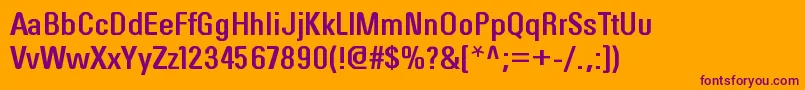 OrderrgBold Font – Purple Fonts on Orange Background