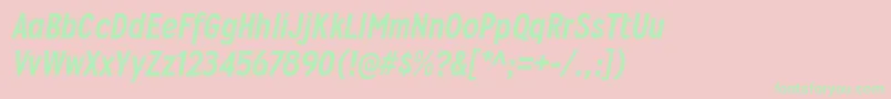 WyvernhvItalic Font – Green Fonts on Pink Background