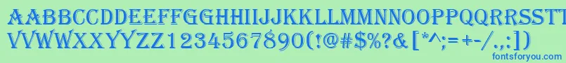 フォントAlgerian – 青い文字は緑の背景です。