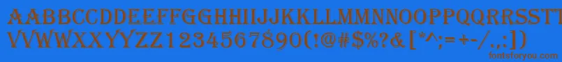 Algerian Font – Brown Fonts on Blue Background