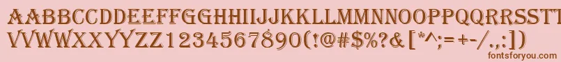 Weitere Informationen zur Algerian-Schriftart Algerian-Schriftart – Braune Schriften auf rosa Hintergrund
