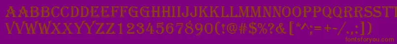 Algerian Font – Brown Fonts on Purple Background