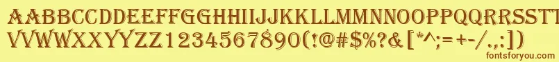 Algerian Font – Brown Fonts on Yellow Background